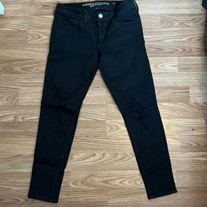 AEO Black Super Stretch Jeggings